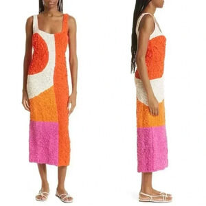 NWOT MARA HOFFMAN Pomelo Sloane Dress Red Multicolor Size Small